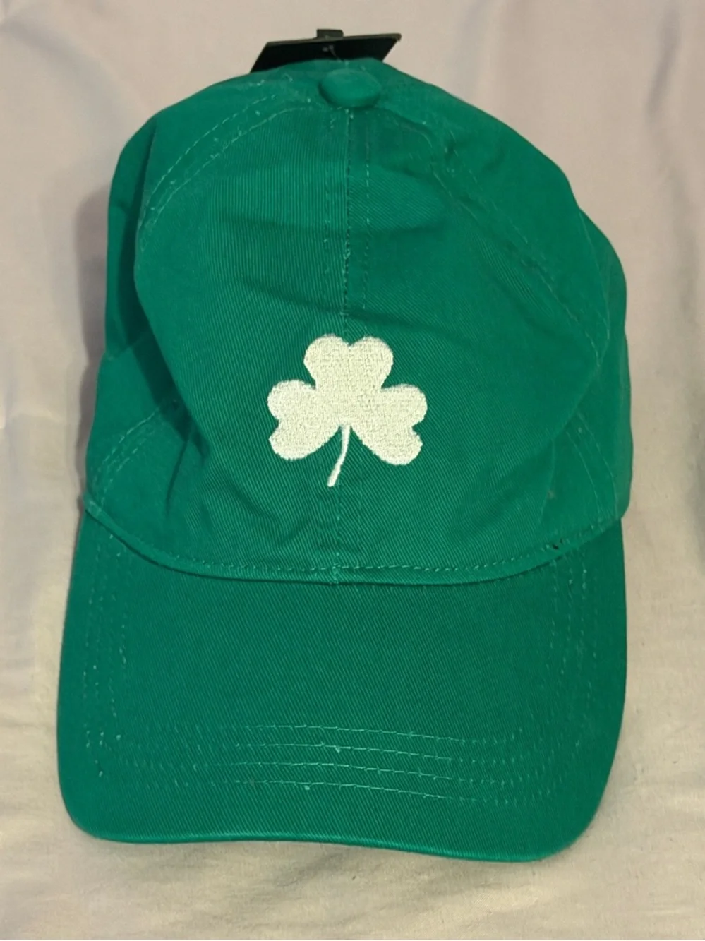 David and Young Green Kids' Cap with White Shamrock